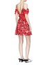 Figure View - Click To Enlarge - SELF-PORTRAIT - Floral print pleated cold-shoulder crepe mini dress