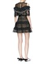 Figure View - Click To Enlarge - SELF-PORTRAIT - Organdy ruffle mesh yoke guipure lace dress