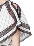Detail View - Click To Enlarge - SELF-PORTRAIT - Handkerchief cape overlay lace panel dress