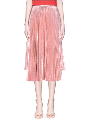 Main View - Click To Enlarge - CÉDRIC CHARLIER - Pleated reverse high-low midi skirt