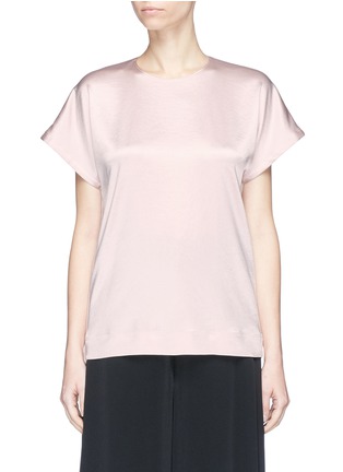 Main View - Click To Enlarge - CÉDRIC CHARLIER - Tie sleeve satin top