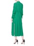 Figure View - Click To Enlarge - CÉDRIC CHARLIER - Buckled neck pleated crepe midi dress