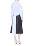 Back View - Click To Enlarge - CÉDRIC CHARLIER - Tie back stripe mock wrap shirt