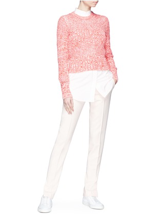Figure View - Click To Enlarge - CÉDRIC CHARLIER - Perforated panel sweater