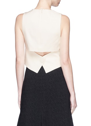Back View - Click To Enlarge - TIBI - Cutout back sleeveless cropped top