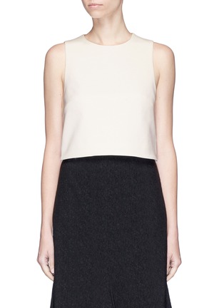 Main View - Click To Enlarge - TIBI - Cutout back sleeveless cropped top