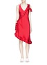 Main View - Click To Enlarge - MAGGIE MARILYN - 'My Special Something' cold-shoulder ruffle silk dress