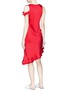 Figure View - Click To Enlarge - MAGGIE MARILYN - 'My Special Something' cold-shoulder ruffle silk dress