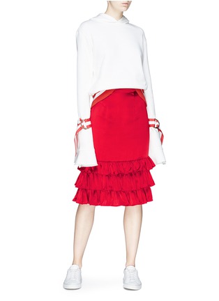 Figure View - Click To Enlarge - MAGGIE MARILYN - 'Bili Mac' tiered ruffle silk skirt