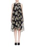 Main View - Click To Enlarge - CO - Glitter floral print mesh shift dress