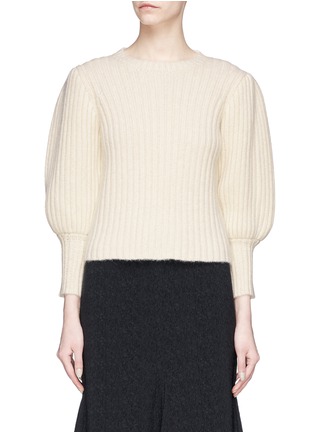 Main View - Click To Enlarge - CO - Balloon sleeve rib knit sweater