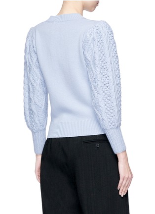 Back View - Click To Enlarge - CO - Cable knit sleeve wool-cashmere sweater