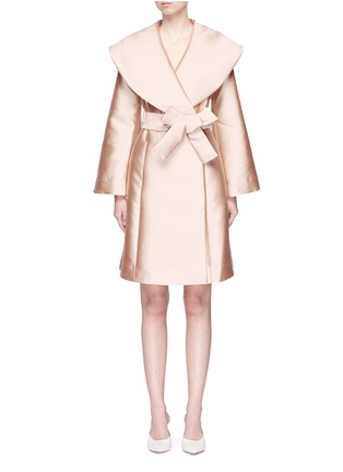 Main View - Click To Enlarge - CO - OVERSIZED COLLAR BELTED BONDED TWILL COAT