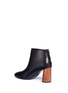 Detail View - Click To Enlarge - PEDDER RED - Wooden heel leather ankle boots
