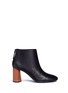 Main View - Click To Enlarge - PEDDER RED - Wooden heel leather ankle boots