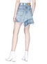Back View - Click To Enlarge - ICONS - Reconstructed asymmetric peplum denim skirt