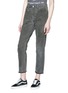 Front View - Click To Enlarge - ICONS - Reconstructed cropped slim slouch jeans