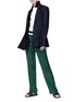 Figure View - Click To Enlarge - MAGGIE MARILYN - 'Trailblazer' stripe outseam satin track pants