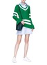 Figure View - Click To Enlarge - MAGGIE MARILYN - 'Go the Distance' stripe mix knit sweater