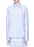 Main View - Click To Enlarge - MAGGIE MARILYN - 'There's Something About Her' button cutout stripe shirt