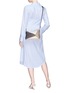 Figure View - Click To Enlarge - 74017 - Stripe poplin midi shirt dress