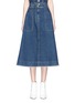 Main View - Click To Enlarge - 74017 - Denim A-line midi skirt