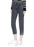 Front View - Click To Enlarge - VICTORIA, VICTORIA BECKHAM - Hook-and-eye cuff cropped jeans