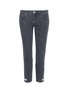 Main View - Click To Enlarge - VICTORIA, VICTORIA BECKHAM - Hook-and-eye cuff cropped jeans