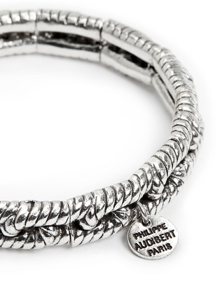 Detail View - Click To Enlarge - PHILIPPE AUDIBERT - 'Ethan' rope chain elastic bracelet