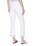 Back View - Click To Enlarge - VICTORIA, VICTORIA BECKHAM - Eyelet cuff cropped flared jeans