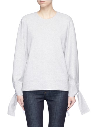Main View - Click To Enlarge - VICTORIA, VICTORIA BECKHAM - Tie cuff long sleeve T-shirt