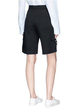 Back View - Click To Enlarge - VICTORIA, VICTORIA BECKHAM - Cargo pocket twill shorts