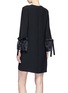 Back View - Click To Enlarge - VICTORIA, VICTORIA BECKHAM - Tie satin cuff suiting dress