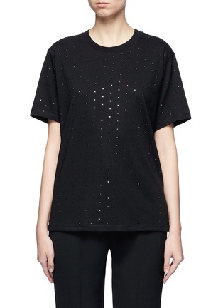 Main View - Click To Enlarge - VICTORIA, VICTORIA BECKHAM - Glass crystal embellished T-shirt