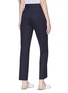 Back View - Click To Enlarge - VICTORIA, VICTORIA BECKHAM - Hook-and-eye waist cropped wool twill pants