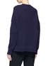 Back View - Click To Enlarge - VICTORIA, VICTORIA BECKHAM - Floral patch cotton blend sweater