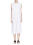 Main View - Click To Enlarge - VICTORIA, VICTORIA BECKHAM - Pleated panel midi dress