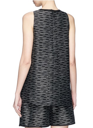 Back View - Click To Enlarge - VICTORIA, VICTORIA BECKHAM - Line jacquard pleated back sleeveless top