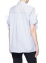 Back View - Click To Enlarge - VICTORIA, VICTORIA BECKHAM - Bow sleeve stripe poplin shirt
