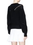 Back View - Click To Enlarge - ISABEL MARANT - 'Laley' lace-up cropped sweater