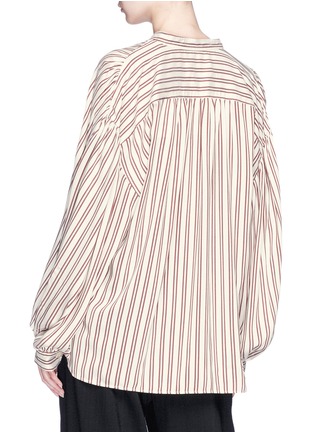 Back View - Click To Enlarge - ISABEL MARANT - 'Ilda' stripe mandarin collar shirt