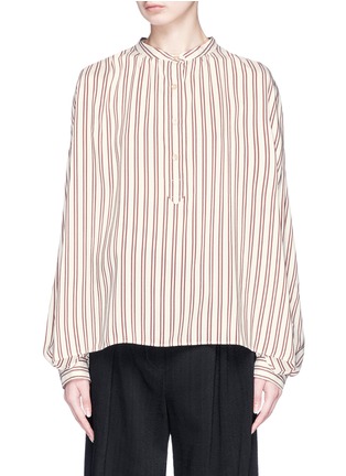 Main View - Click To Enlarge - ISABEL MARANT - 'Ilda' stripe mandarin collar shirt