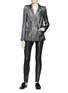 Figure View - Click To Enlarge - ISABEL MARANT - 'Denel' Lurex lamé double breasted blazer