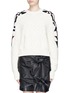 Main View - Click To Enlarge - ISABEL MARANT - 'Laytonn' origami intarsia sleeve grid knit sweater