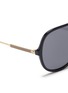 Detail View - Click To Enlarge - GUCCI - Metal temple acetate aviator sunglasses