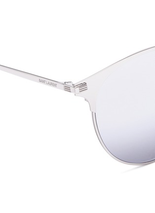 Detail View - Click To Enlarge - SAINT LAURENT - Metal round sunglasses