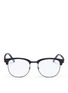 Main View - Click To Enlarge - SAINT LAURENT - Metal rim acetate square optical glasses