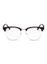 Main View - Click To Enlarge - SAINT LAURENT - Metal rim tortoiseshell acetate square optical glasses