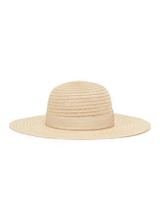 Figure View - Click To Enlarge - BORSALINO - 'Pamela' grosgrain bow hemp straw panama hat