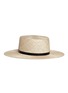 Figure View - Click To Enlarge - JANESSA LEONÉ - 'Mason' leather band boater straw hat